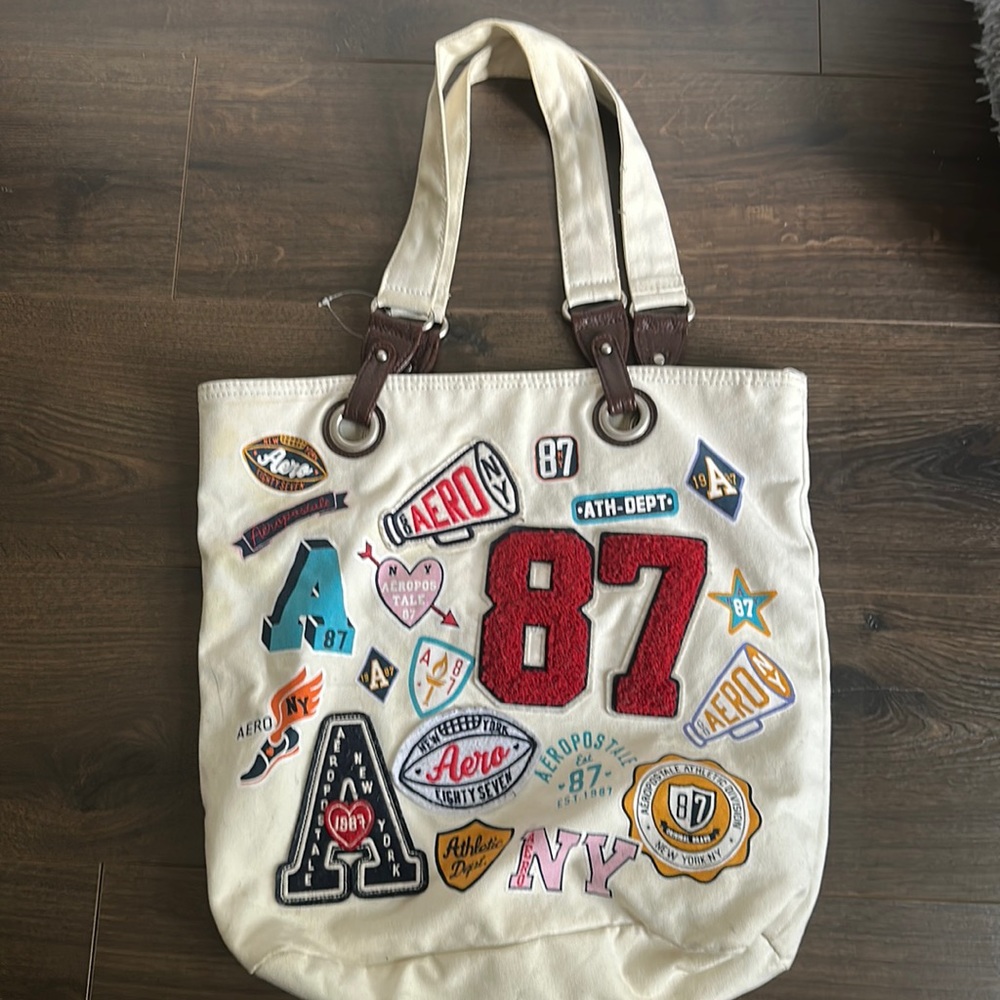 Aeropostale Patch Tote Bag Shoulder Bag